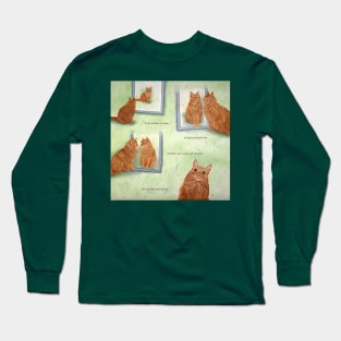 Cat In The Mirror Long Sleeve T-Shirt